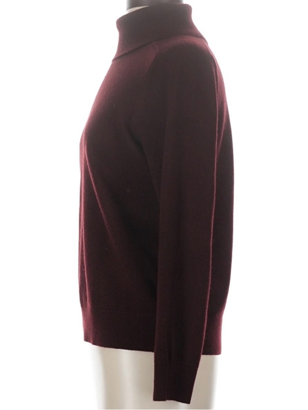 Quince Mongolian Cashmere Turtleneck Deep Burgundy Sweater - Small - Picture 5 of 7